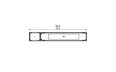 Flex 86BN.BX1 Bench - Technical Drawing / Top by EcoSmart Fire