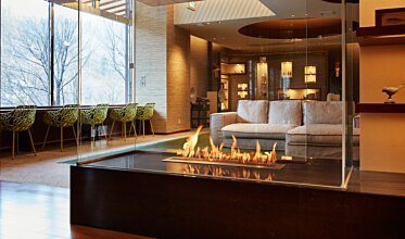 Midorinokaze Resort Kitayuzawa - Hospitality fireplaces