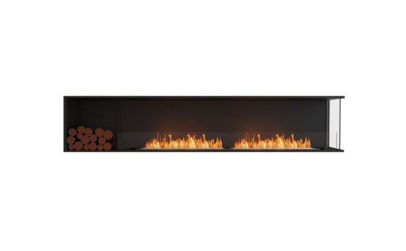 Flex 104RC.BXL Right Corner - Ethanol / Black / Installed view - Logs not included by EcoSmart Fire
