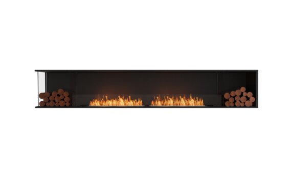 Flex 122LC.BX2 Left Corner - Ethanol / Black / Installed view - Logs not included by EcoSmart Fire