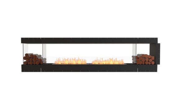 Flex 122PN.BX2 Peninsula - Ethanol / Black / Uninstalled view - Logs not included by EcoSmart Fire