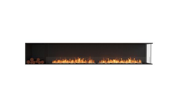 Flex 122RC.BXL Right Corner - Ethanol / Black / Installed view - Logs not included by EcoSmart Fire