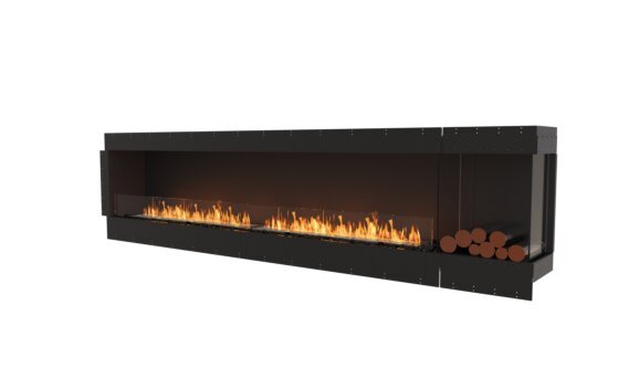 Flex 122RC.BXR Right Corner - Ethanol / Black / Uninstalled view - Logs not included by EcoSmart Fire
