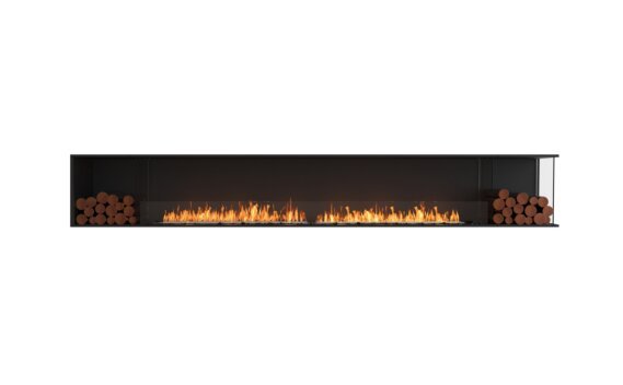 Flex 140RC.BX2 Right Corner - Ethanol / Black / Installed view - Logs not included by EcoSmart Fire