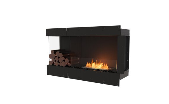 Flex 50LC.BXL Left Corner - Ethanol / Black / Uninstalled view - Logs not included by EcoSmart Fire