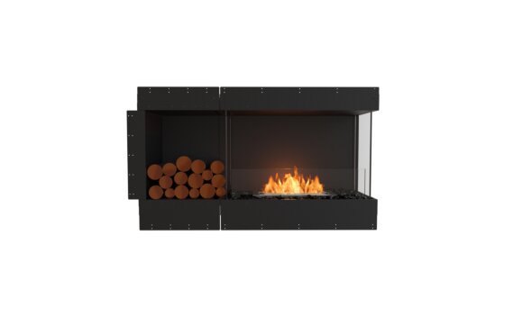 Flex 50RC.BXL Right Corner - Ethanol / Black / Uninstalled view - Logs not included by EcoSmart Fire