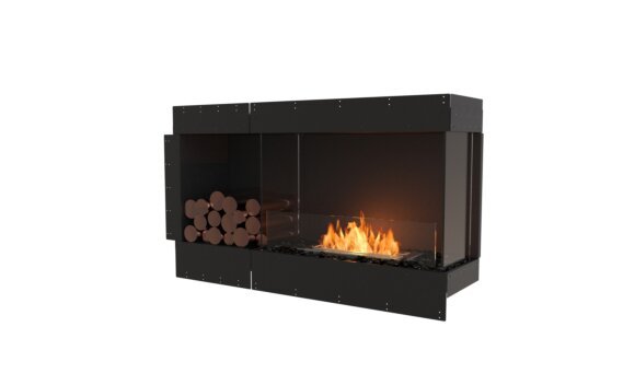 Flex 50RC.BXL Right Corner - Ethanol / Black / Uninstalled view - Logs not included by EcoSmart Fire