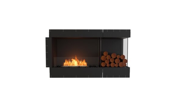Flex 50RC.BXR Right Corner - Ethanol / Black / Uninstalled view - Logs not included by EcoSmart Fire