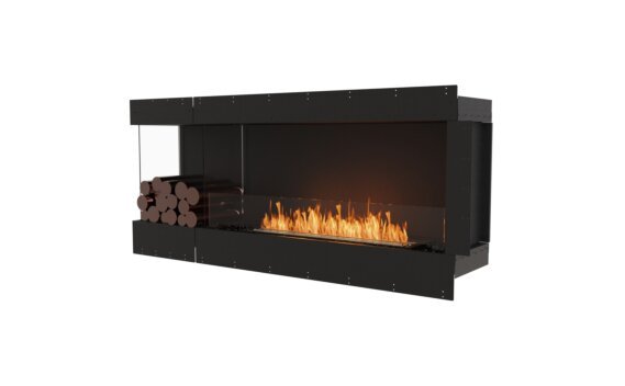Flex 68LC.BXL Left Corner - Ethanol / Black / Uninstalled view - Logs not included by EcoSmart Fire
