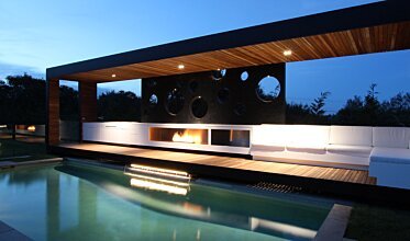 Portsea Private Pool Pavilion - Residential fireplaces