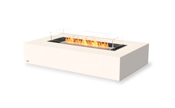 Wharf 65 Table Cheminée - Éthanol / Blanc / Écran de feu optionnel par EcoSmart Fire