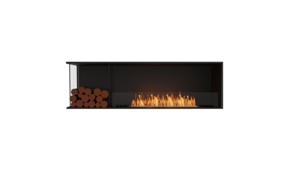 Flex 68LC.BXL Left Corner - Ethanol / Black / Installed view - Logs not included by EcoSmart Fire