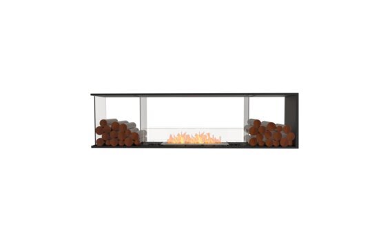 Flex 78PN.BX2 Peninsula - Ethanol / Black / Installed view - Logs not included by EcoSmart Fire