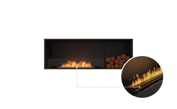 Flex 60SS.BXR Single Sided - Ethanol - Black / Black / Installed View by EcoSmart Fire