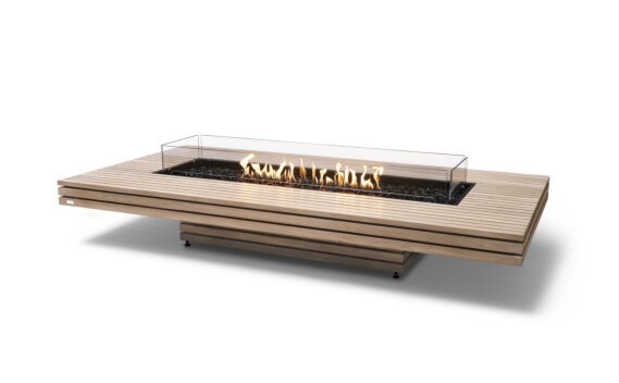 Gin 90 (Low) Fire Table - Gas LP/NG / Teak / *Accessory inclusions may vary / Teak colours may vary by EcoSmart Fire