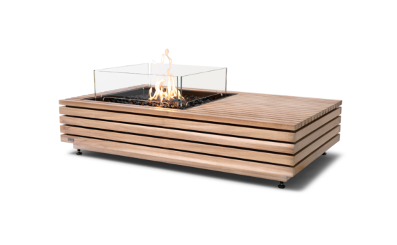 Manhattan 50 Fire Table - Gas LP/NG / Teak / *Accessory inclusions may vary / Teak colours may vary by EcoSmart Fire