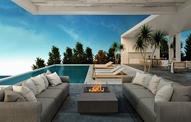 Poolside - Residential fireplaces