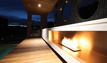 Portsea Private Pool Pavilion - Residential fireplaces