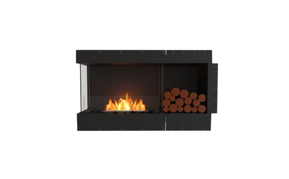 Flex 50LC.BXR Left Corner - Ethanol / Black / Uninstalled view - Logs not included by EcoSmart Fire