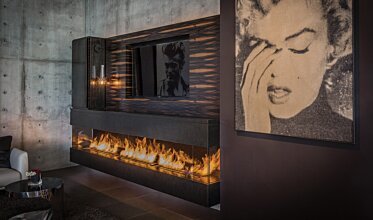 Hillside Residence - Residential fireplaces