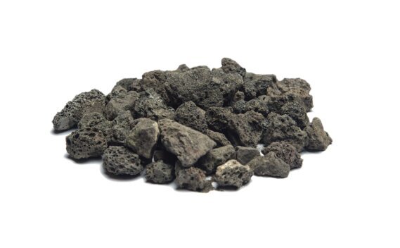 Roche de lave noire pierres décoratives - Noir par EcoSmart Fire