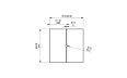 S22 Cover Plate Glass Cover Plate - Technical Drawing / Top by EcoSmart Fire