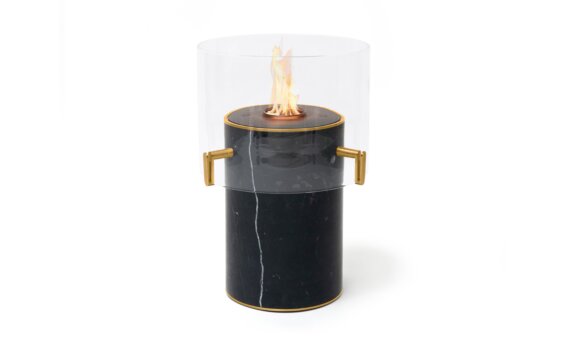 Pillar 3T Designer Fireplace - Ethanol - Black / Marble Black by EcoSmart Fire